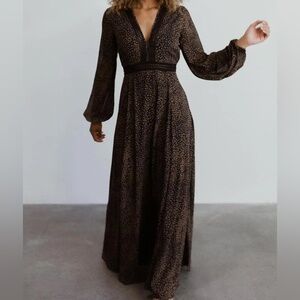 Baltic Born Cha Cha Spotted Print Maxi Dress